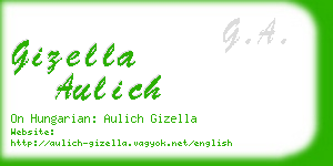 gizella aulich business card